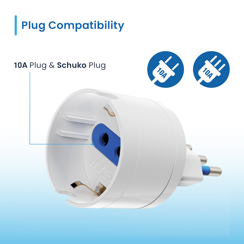 EW1198 | Power adapter 1-way with Italian plug 10A | Ewent | distributori informatica